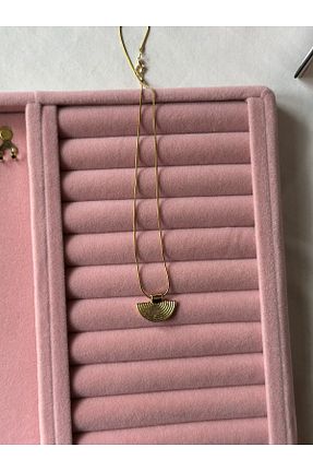 گردنبند استیل ( فولاد ) طلائی زنانه استیل (فولاد) MİOSAPRİVE - کد 865996505