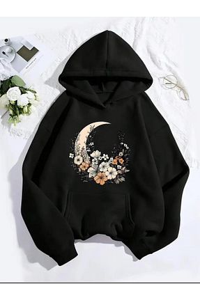 سوئیشرت مشکی زنانه ساده caddekombin - کد 866007498