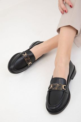 کفش لوفر مشکی زنانه چرم مصنوعی SOHO - کد 863426241