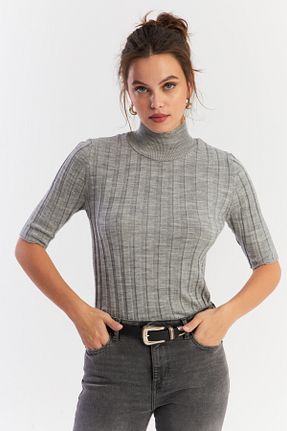 بلوز طوسی زنانه ساده Cool & Modest - کد 864984748