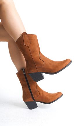 چکمه قهوه ای زنانه چرم مصنوعی Shoesers - کد 864786681