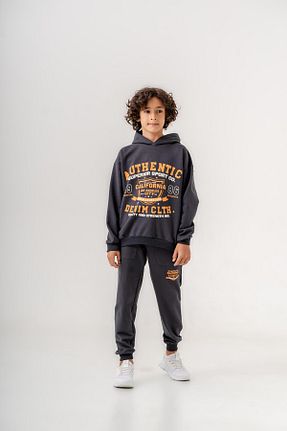 ست بالاتنه و پائین تنه طوسی بچه گانه بافت Mışıl Kids - کد 849916296