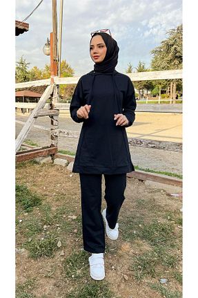 ست بالاتنه و پائین تنه حجاب مشکی زنانه رگولار Bwest - کد 775999934
