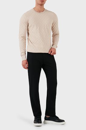 شلوار مشکی مردانه پنبه - پلی استر - الاستین Emporio Armani - کد 864937932
