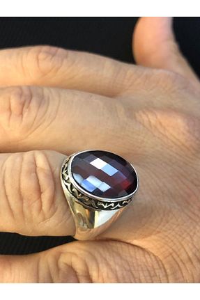 انگشتر نقره سفید مردانه یاقوت vogutima jewelery&silver by timuçin mavili - کد 740310292