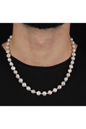 گردنبند مروارید سفید مروارید آب شیرین dalya - کد 864880412