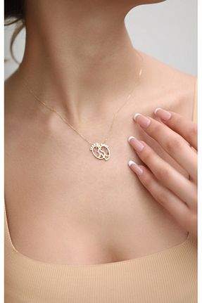 گردنبند طلا طلائی زنانه 14 عیار Kuyumcum - کد 864942382