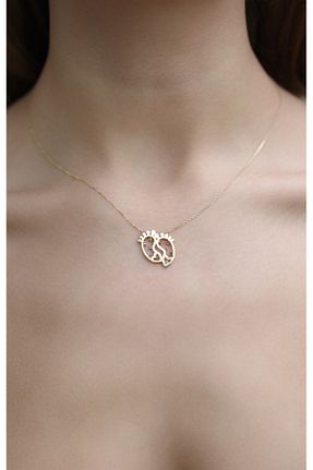 گردنبند طلا طلائی زنانه 14 عیار Kuyumcum - کد 864942382