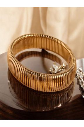 دستبند استیل (فولاد) طلائی زنانه استیل ضد زنگ STARBELL - کد 864876167