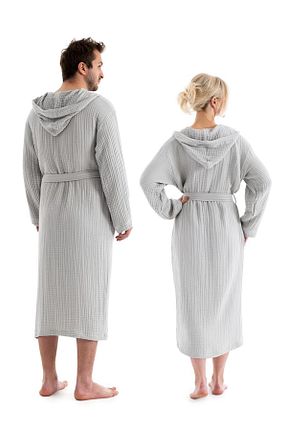 حوله پالتوئی طوسی زنانه Müslin DENİZLİ CONCEPT - کد 716490650