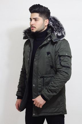 کاپشن خاکی مردانه رگولار ByTrend - کد 445960388