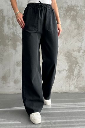 شلوار مشکی زنانه پنبه ای macharel jeans - کد 864667810