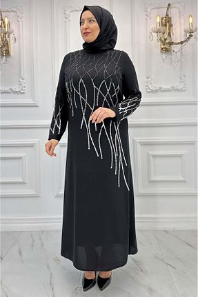 لباس حجاب مشکی زنانه رگولار Amine Hüma - کد 808729962