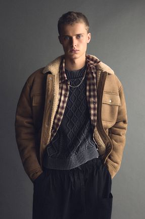 کت قهوه ای مردانه Comfort Pull & Bear - کد 864936649