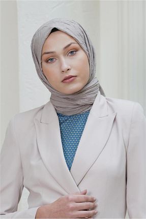 شال طوسی زنانه پنبه پلی استر Loryan - کد 838495238