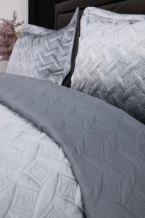 روتختی دونفره طوسی مخمل FAVORA - کد 864943377