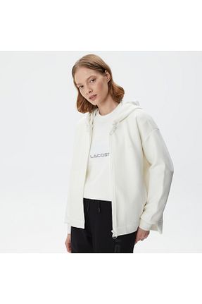 سوئیشرت سفید زنانه ساده Lacoste - کد 777964190