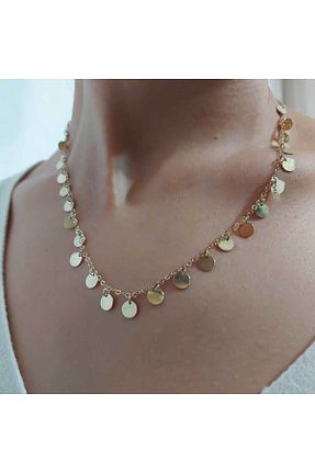 گردنبند طلا سفید زنانه 14 عیار Altınbeyi - کد 346980240