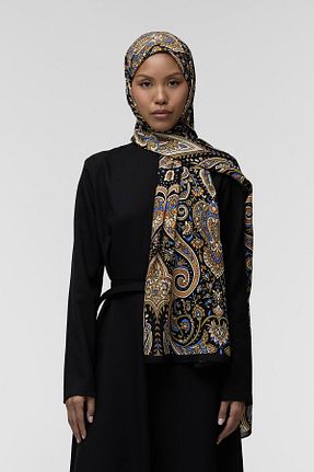 شال مشکی زنانه ویسکون Qef - کد 864957448
