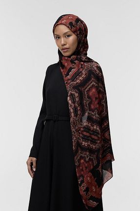 شال قرمز زنانه ویسکون Qef - کد 864957343