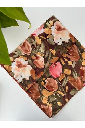 روسری زرشکی پنبه ای Emproyal - کد 864981410