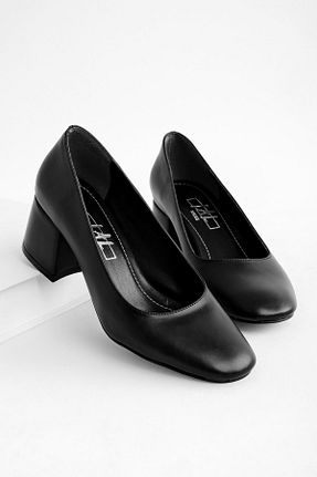 کفش پاشنه بلند کلاسیک مشکی زنانه پارچه LAL SHOES & BAGS - کد 777169625