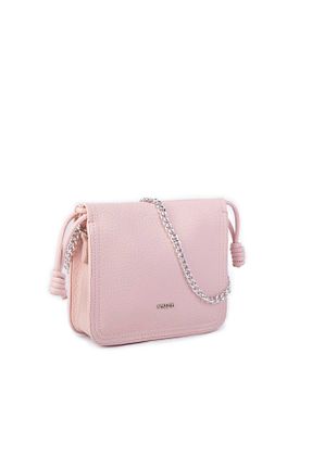 کیف پستچی صورتی زنانه چرم مصنوعی Nas Bag - کد 845156699