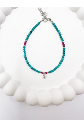 دستبند نقره آبی زنانه 925 عیار Jane Store - کد 864665874