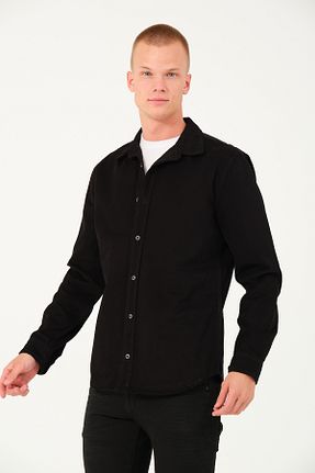 پیراهن مشکی مردانه رگولار Chicup - کد 864707686