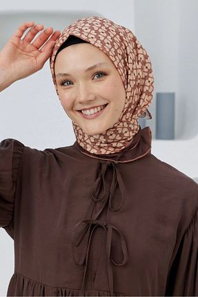 روسری قهوه ای پنبه ای Emproyal - کد 833777509