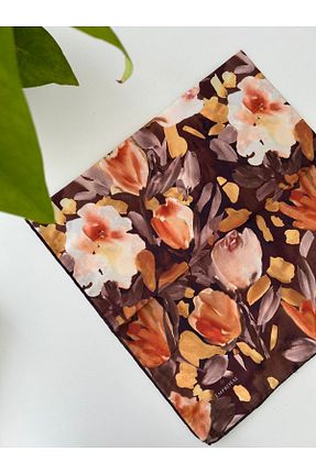 روسری قهوه ای پنبه ای Emproyal - کد 864981400