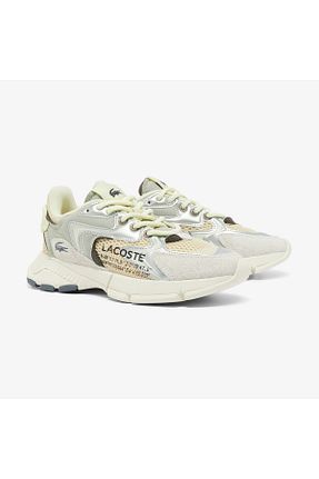 کفش اسنیکر طوسی زنانه بند دار Lacoste - کد 858980798