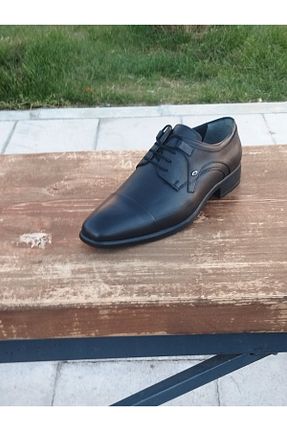 کفش کلاسیک مشکی مردانه چرم خالص LİCCAS - کد 865173378