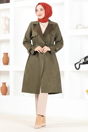 کلاه و ابایا خاکی زنانه مخلوط پلی استر ModaMerve - کد 865011654