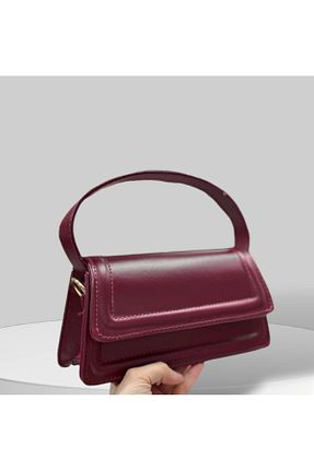 کیف دوشی زرشکی زنانه چرم مصنوعی Miel - کد 865030503