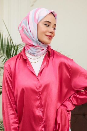 روسری آبی پنبه ای İpekhan - کد 446805031
