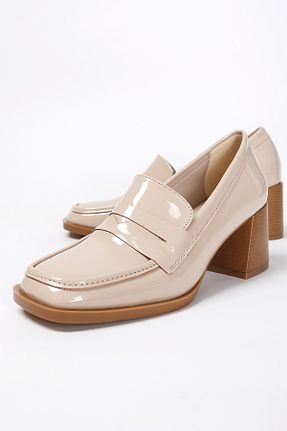 کفش لوفر بژ زنانه چرم مصنوعی Liza Shoes - کد 865028051