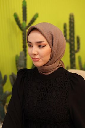 روسری قهوه ای مودال Silk Home - کد 803100493