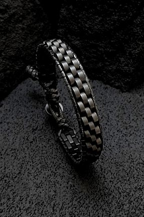 دستبند جواهر مشکی زنانه سنگ طبیعی Seven Art Jewelry - کد 148328802