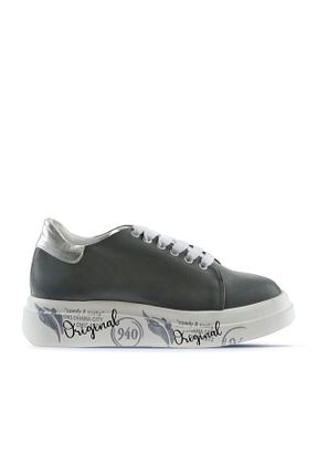 کفش اسنیکر طوسی زنانه چرم اصل Bueno Shoes - کد 327930217
