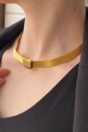 گردنبند طلا طلائی زنانه 14 عیار ZÜMRÜT SARRAF - کد 471560127