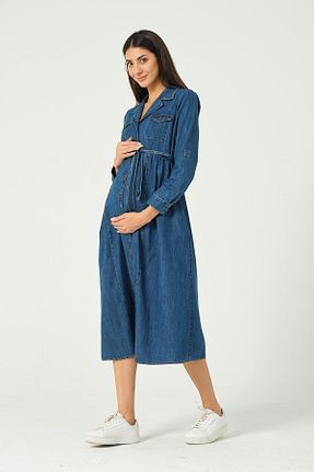 لباس بارداری آبی زنانه بافتنی BUSA - کد 312155592