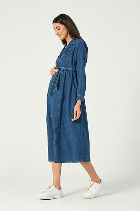 لباس بارداری آبی زنانه بافتنی BUSA - کد 312155592