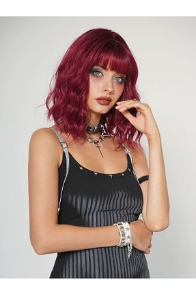 کلاه گیس زرشکی زنانه Fenomen Peruk - کد 865066454