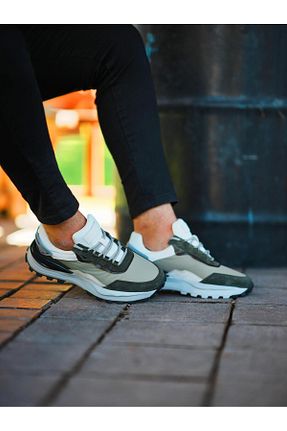 کفش اسنیکر خاکی مردانه چرم اصل ByItallanoshoes - کد 831926981