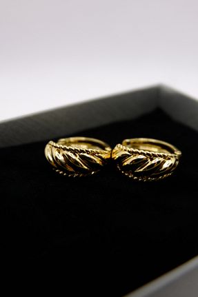 گوشواره استیل (فولاد) طلائی زنانه استیل (فولاد) ayışığı - کد 865065374