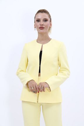 کت زرد زنانه Comfort ÖNDER ÖZSOY - کد 757758908