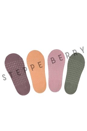 جوراب رنگی زنانه پنبه ای STEPPE BERRY - کد 865086212