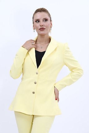 کت زرد زنانه Blazer ÖNDER ÖZSOY - کد 865081469