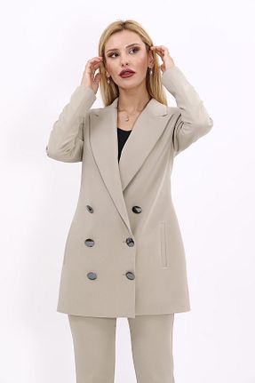کت بژ زنانه Blazer ÖNDER ÖZSOY - کد 871320272